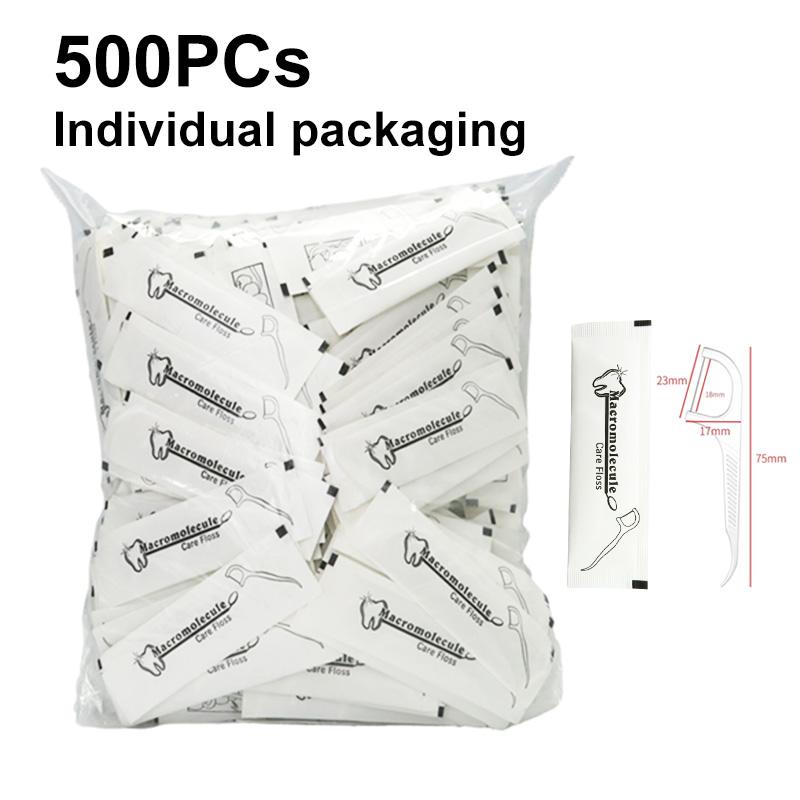 Dental Floss Picks - 500 adet tek kullanımlık diş ipi