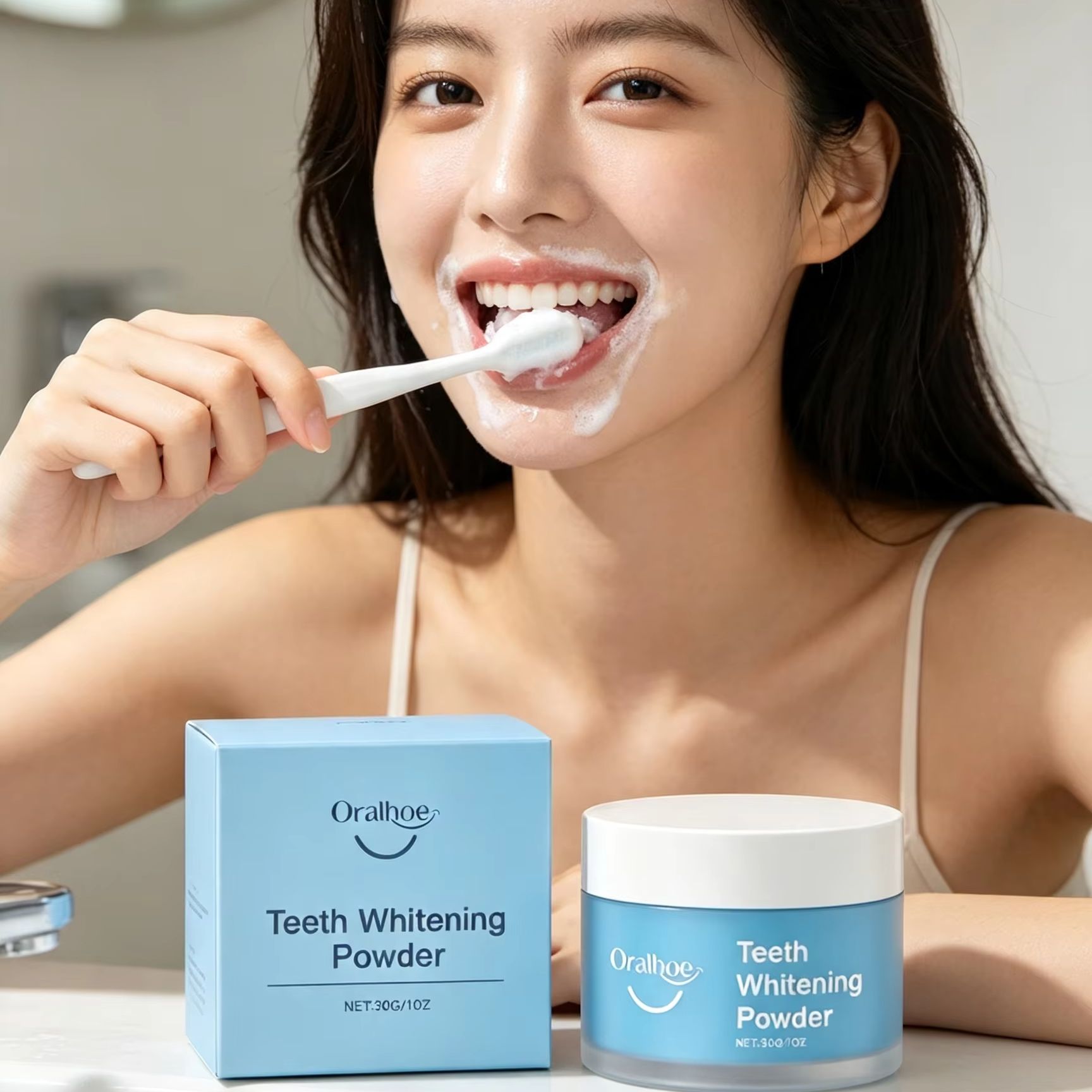 Teeth Whitening Results - Oralhoe Diş Tozu, Dişleri Fırçalamak İçin