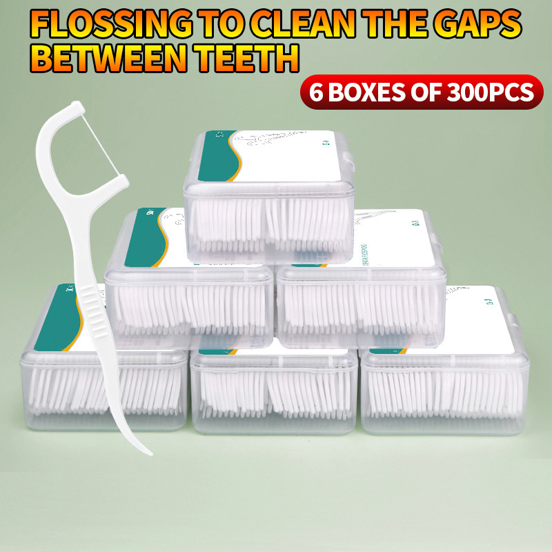 Dental Floss Picks - 300PCS - İnce ve pürüzsüz polimer