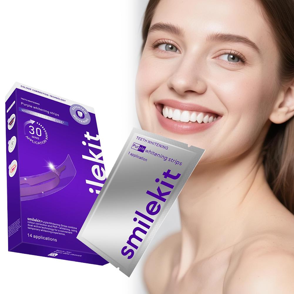 Teeth Whitening Street - 42 Çift Mor Diş Beyazlatma Şeritleri