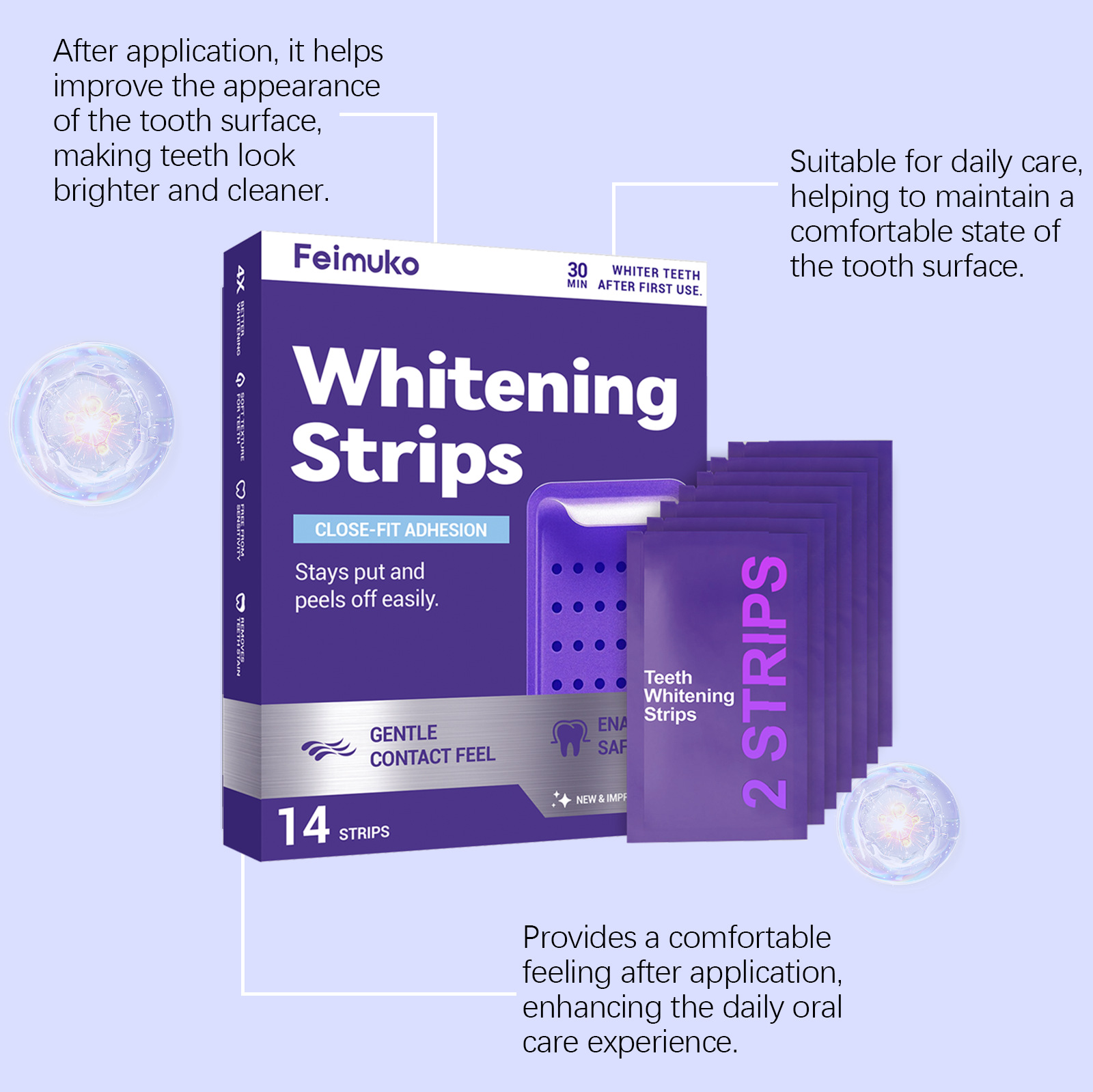 Sıcak Fırsat Mor Parlak Diş Be - Teeth Whitening Strips Permanent incelemesi ve fiyatı