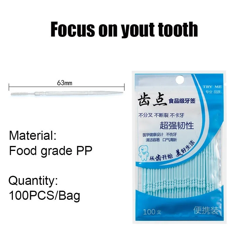 100 adet çift başlı diş fırças - Dental Floss Picks incelemesi ve fiyatı